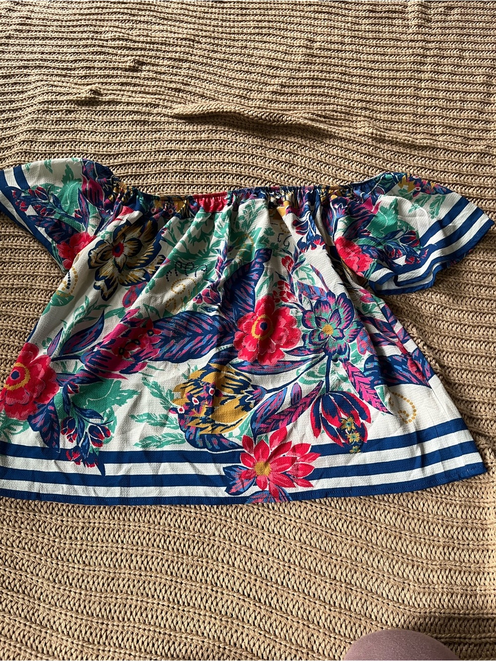 Women’s Off-Shoulder Floral Top in Multicolor